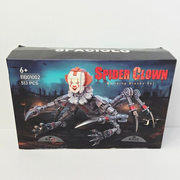 Building Blocks Set Spider Clown Horror Movie Character Halloween Decor - Picture 1 of 8